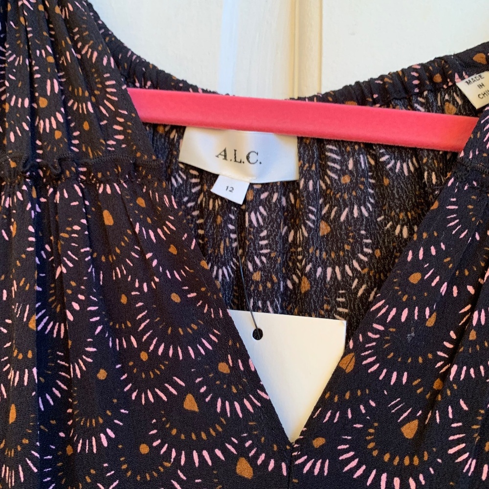 A.L.C Joana Tiered Side-Tie Maxi Dress Size 12